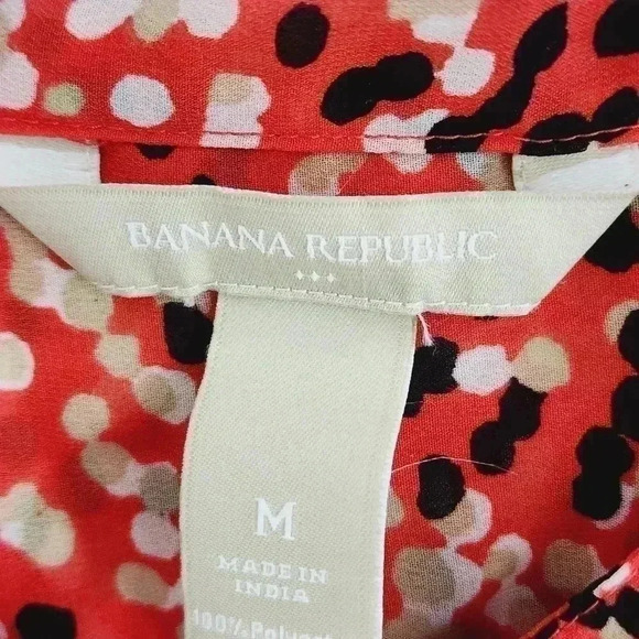 Banana Republic Printed Mock neck Chiffon Tank Top M - Picture 4 of 6